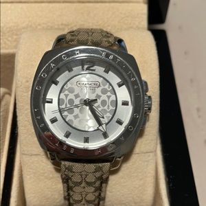 Coach leather watch